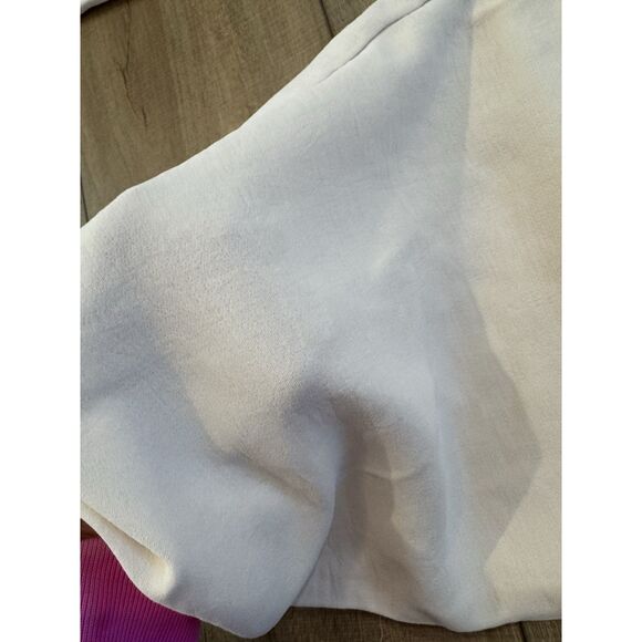 NWT a new day White Cream Women's Pants Trouser Dress Pants L Large Elastic Wais - Picture 5 of 6